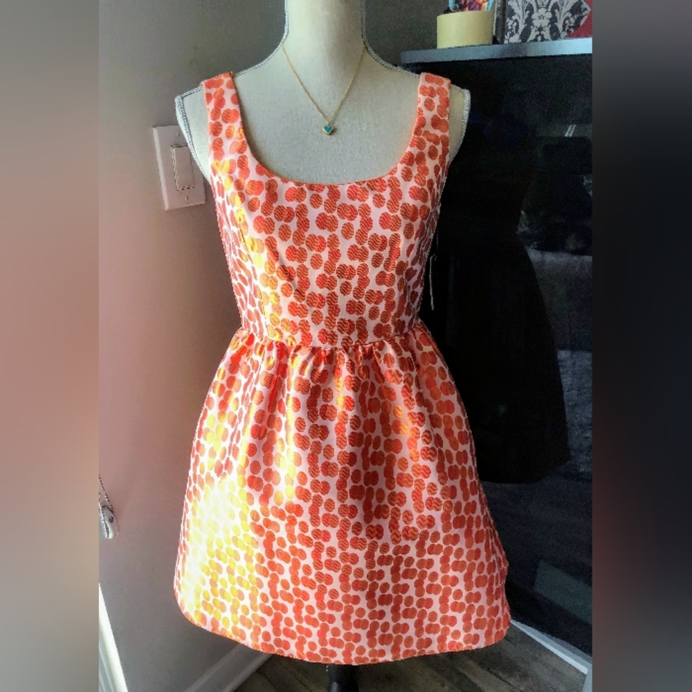 ***FINAL REDUCTION***NWT $325 Aqua Tangerine Polkadot Dress - Sz 4